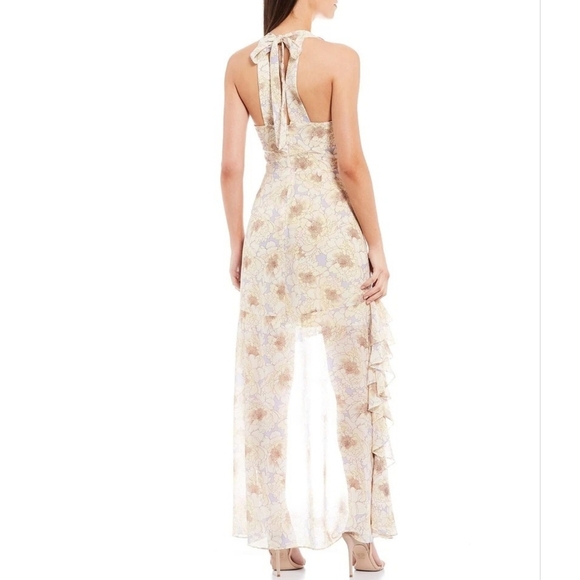 Badgley Mischka “Naty” Hi-Low Floral Halter Gown – Size 14 – NWT - Picture 6 of 9
